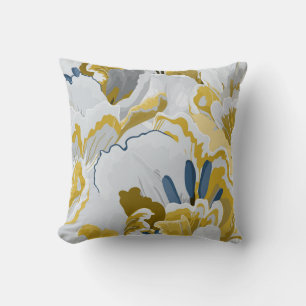Abstract seamless pattern. Light grey,  yellow,  g Cushion