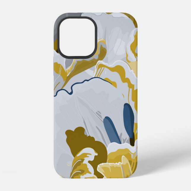 Abstract seamless pattern. Light grey,  yellow,  g iPhone Case (Back)