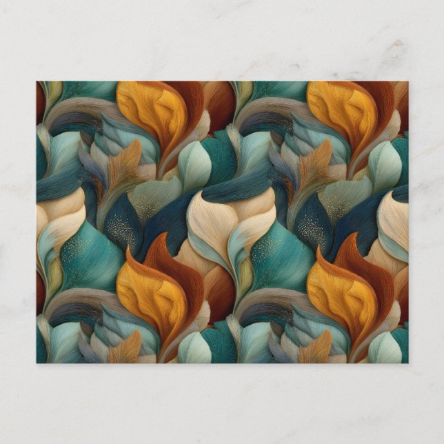 Abstract Seamless Pattern of Organic Shapes Postcard (Front)