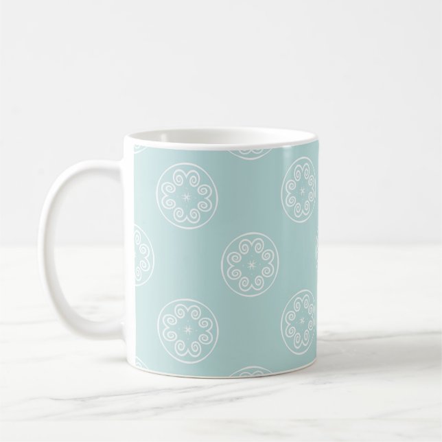 Abstract seamless pattern of Powder Blue colour ba Coffee Mug (Left)