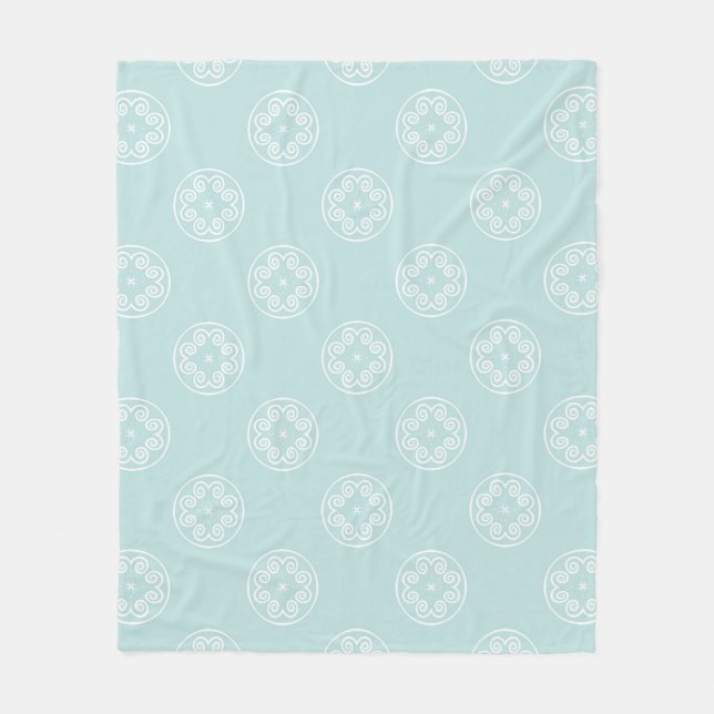 Abstract seamless pattern of Powder Blue colour ba Fleece Blanket (Front)