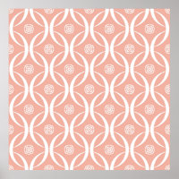 Abstract seamless pattern of Wax flower pink color