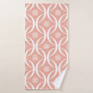 Abstract seamless pattern of Wax flower pink colou Bath Towel