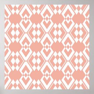 Abstract seamless pattern of Wax flower pink colou Poster