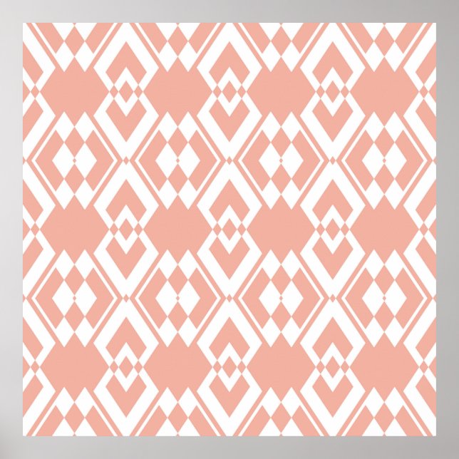 Abstract seamless pattern of Wax flower pink colou Poster (Front)