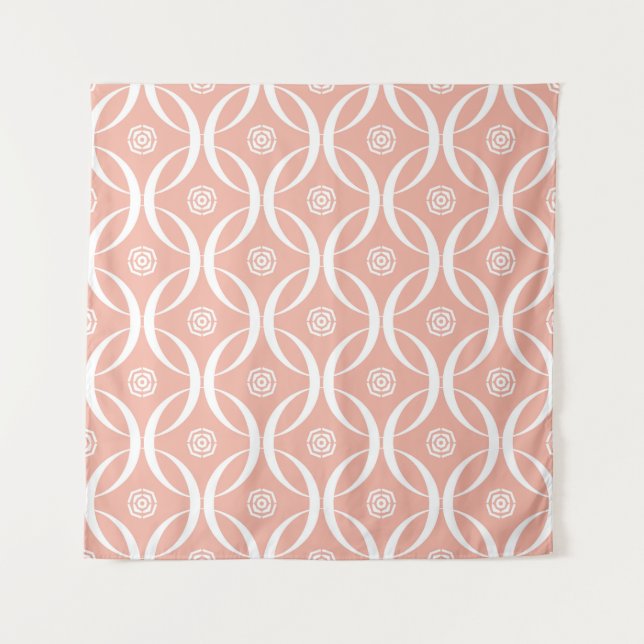 Abstract seamless pattern of Wax flower pink colou Tapestry (Front)