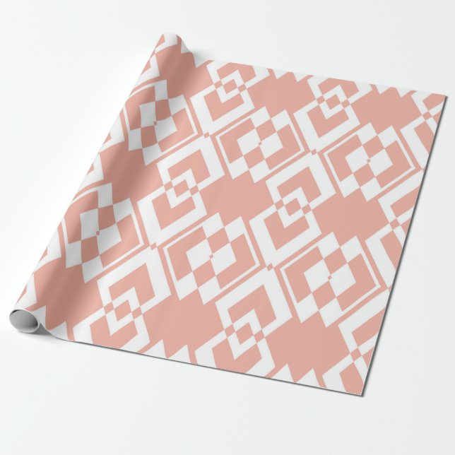 Abstract seamless pattern of Wax flower pink colou Wrapping Paper (Unrolled)