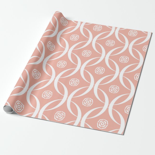 Abstract seamless pattern of Wax flower pink colou Wrapping Paper (Unrolled)