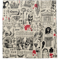 Abstract seamless pattern on the theme of theater