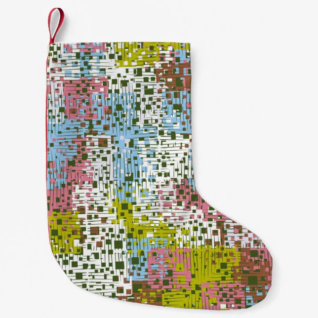 Abstract seamless pattern. Paints of the spring la Small Christmas Stocking (Front)