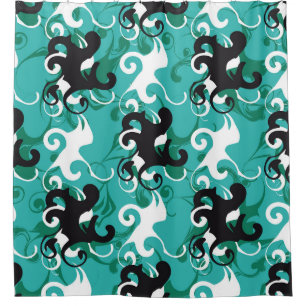 Abstract seamless pattern qualitative vintage illu shower curtain