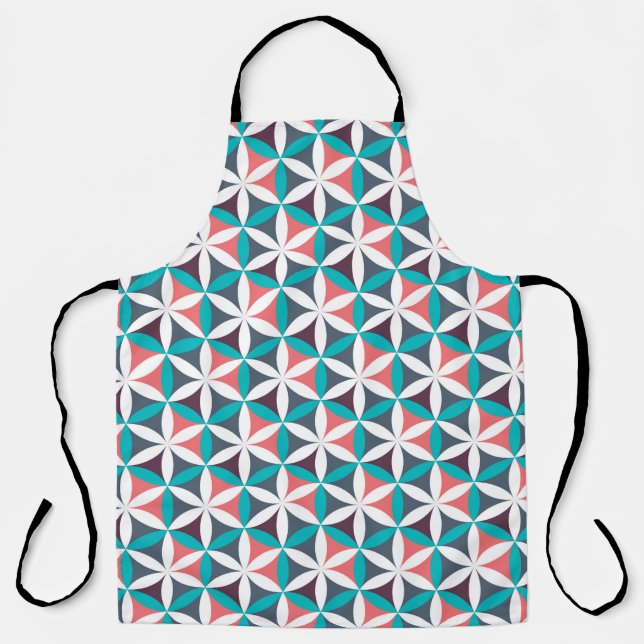 Abstract seamless pattern. Sacred flowers. Stylise Apron (Front)