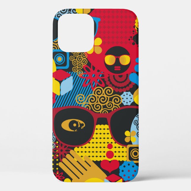 Abstract seamless pattern with black woman. digita Case-Mate iPhone case (Back)