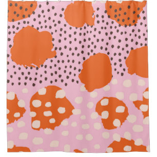 Abstract seamless pattern with Brush Strokes. Beau Shower Curtain