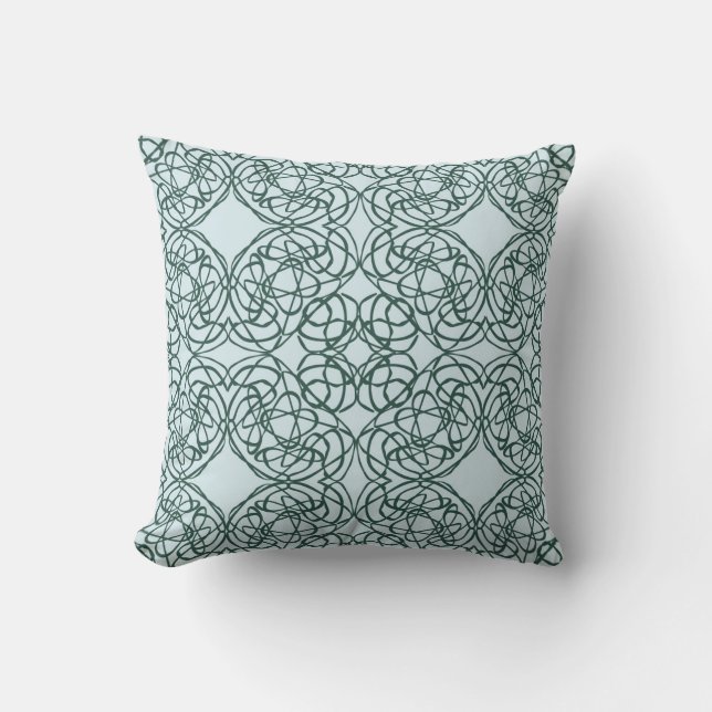 Abstract seamless pattern with city elements fraye cushion (Front)