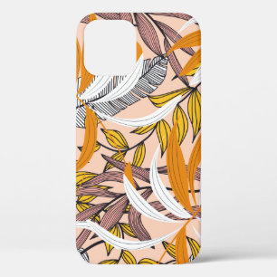 Abstract seamless pattern with colourful tropical  iPhone 12 case