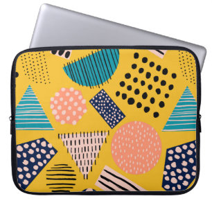 Abstract seamless pattern with different shapes an laptop sleeve