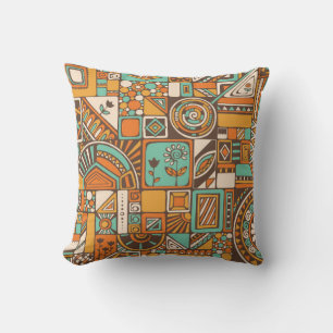Abstract seamless pattern with geometric elements. cushion