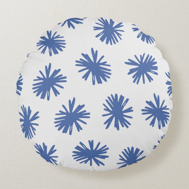 Abstract seamless pattern with hand drawn shapes i round cushion (Front)