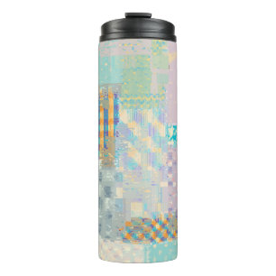 Abstract seamless pattern with imitation of a grun thermal tumbler