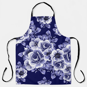 Abstract seamless pattern with plants, herbs and f apron