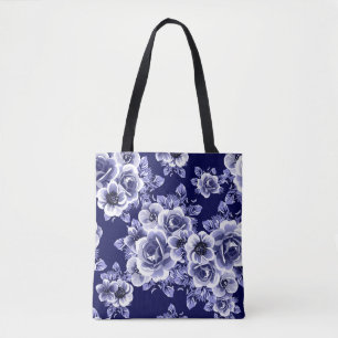 Abstract seamless pattern with plants, herbs and f tote bag