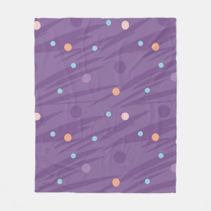 Abstract seamless purple pattern with circles and fleece blanket