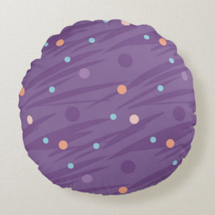 Abstract seamless purple pattern with circles and  round cushion