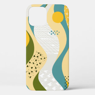 Abstract seamless space ornament consisting of smo iPhone 12 case
