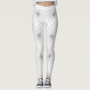 Abstract seamless spiral pattern leggings