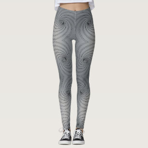 Abstract seamless spiral pattern leggings