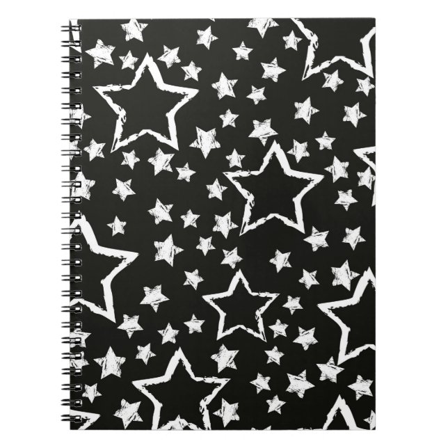 abstract seamless stars pattern. Grunge urban back Notebook (Front)