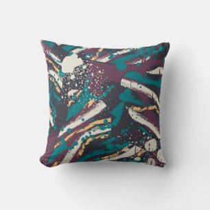 Abstract seamless stylish pattern with grunge elem cushion