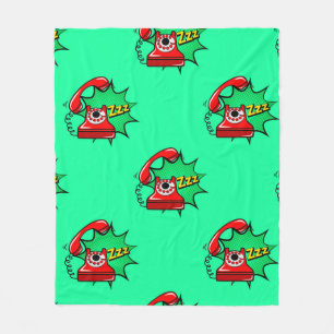 Abstract seamless telephone pattern. Creative tele Fleece Blanket