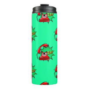 Abstract seamless telephone pattern. Creative tele Thermal Tumbler
