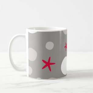 Abstract seamless vintage pattern on grey backgrou coffee mug