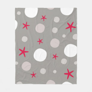 Abstract seamless vintage pattern on grey backgrou fleece blanket