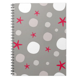 Abstract seamless vintage pattern on grey backgrou notebook