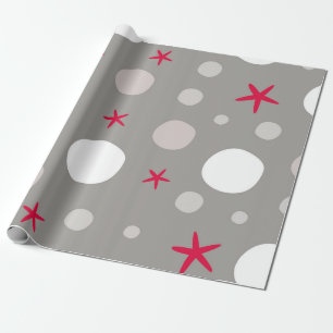 Abstract seamless vintage pattern on grey backgrou wrapping paper