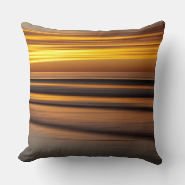 Abstract seascape at sunset, CA Cushion (Front)