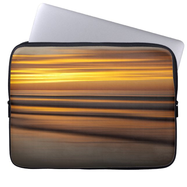 Abstract seascape at sunset, CA Laptop Sleeve (Front)