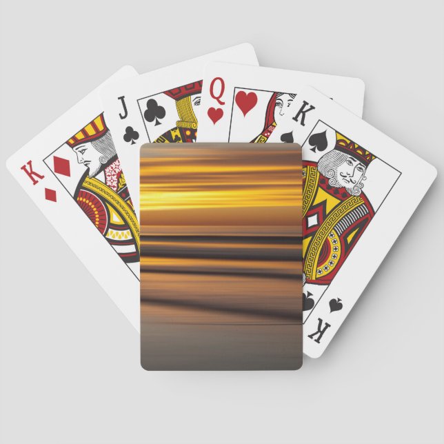 Abstract seascape at sunset, CA Playing Cards (Back)