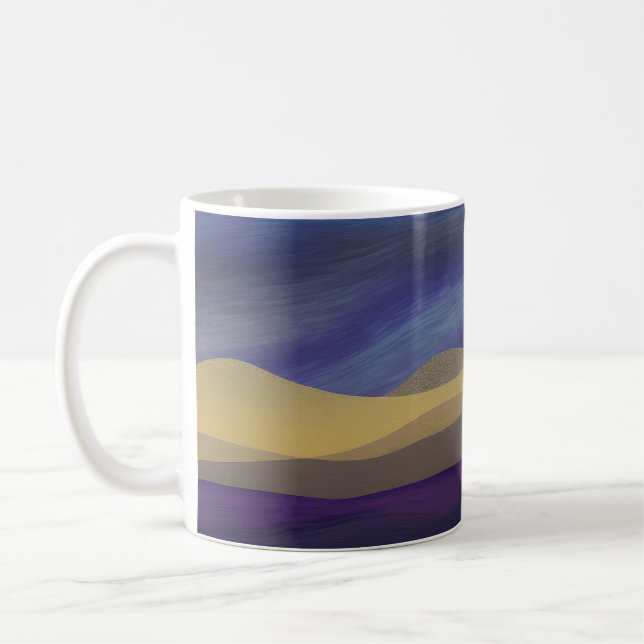 Abstract Seascape Fractured Dunes 15 Coffee Mug (Left)