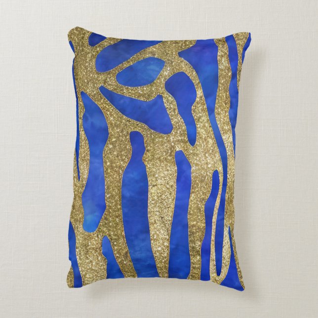 Abstract Seascape Fractured Waves 04 Decorative Cushion (Back(Vertical))