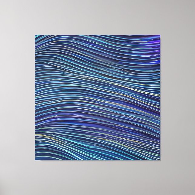 Abstract Seascape Fractured Waves 05 Canvas Print (Front)