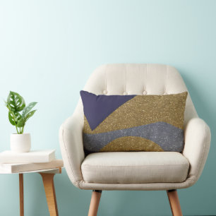 Abstract Seascape Fractured Waves 10 Lumbar Cushion
