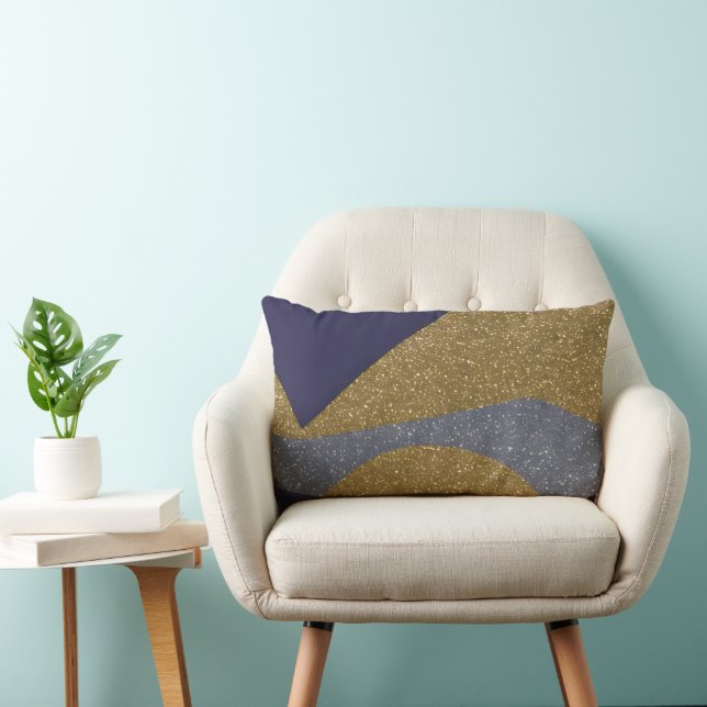 Abstract Seascape Fractured Waves 10 Lumbar Cushion (Chair)