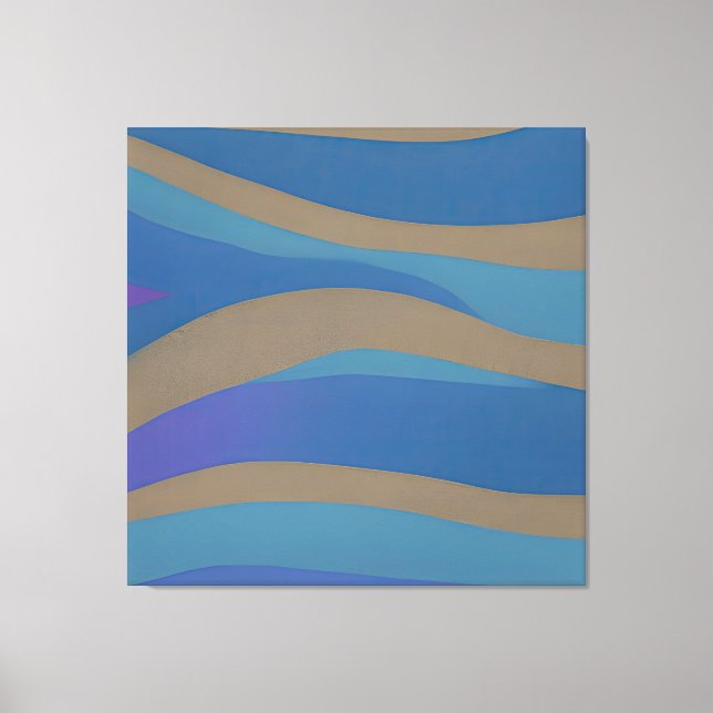 Abstract Seascape Fractured Waves 12 Canvas Print (Front)