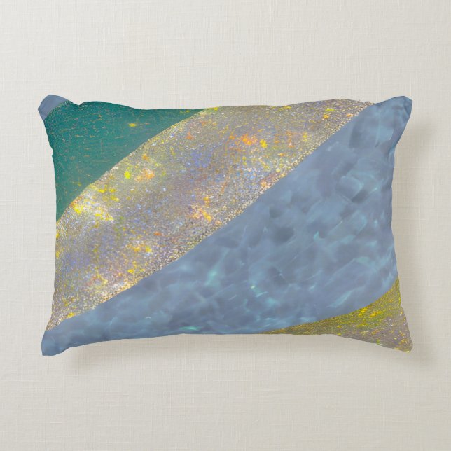 Abstract Seascape Fractured Waves 16 Decorative Cushion (Front)