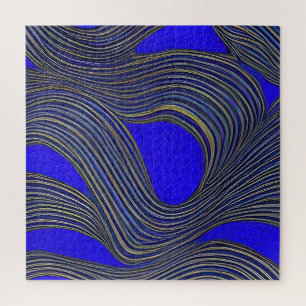 Abstract Seascape Fractured Waves 18 Jigsaw Puzzle
